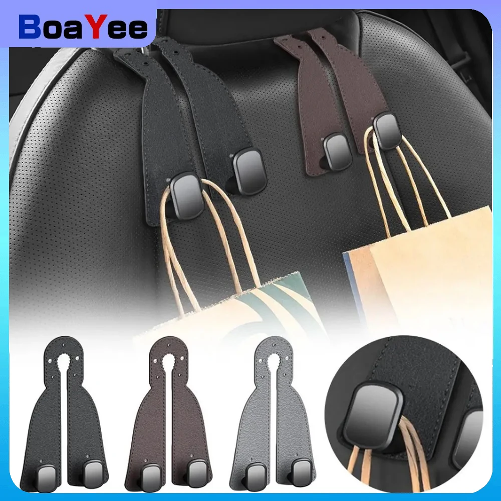 

2 in 1 Car Headrest Hook Durable Universal Large Load-Bearing Seat Double Hooks Car Hooks Interior Accessories