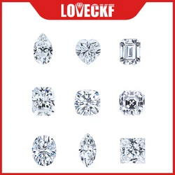 Real D Color Super White Moissanite Stones Round / Oval / Pear / Radiant / Emerald / Heart / Princess / Cushion / Asscher Shape