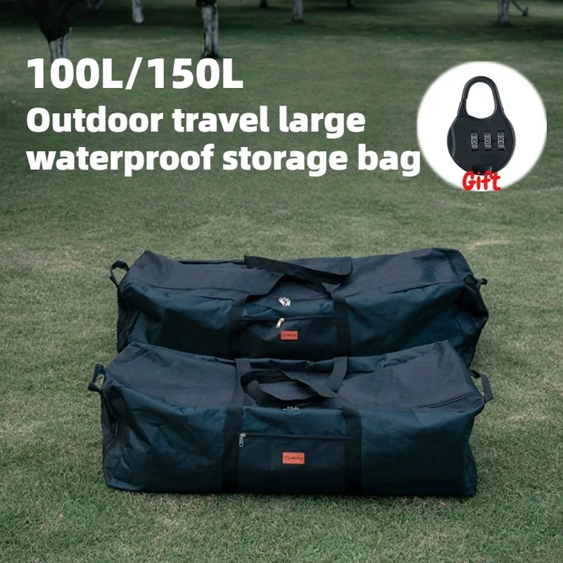 Camping Tools Storage Bag Folding Large Capacity Accessories Box Portbale Travel Bag for Family Outdoor Activities 100L/150L