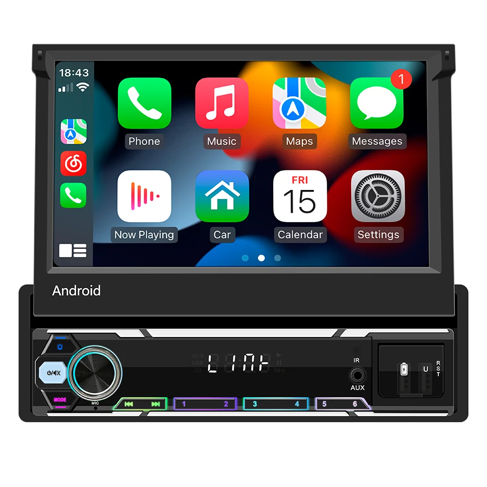BQCC 1 din car radio 7 inch HD Autoradio multimedia player 1DIN WIFI GPS car audio car audio MP5 Bluetooth USB TF FM camera
