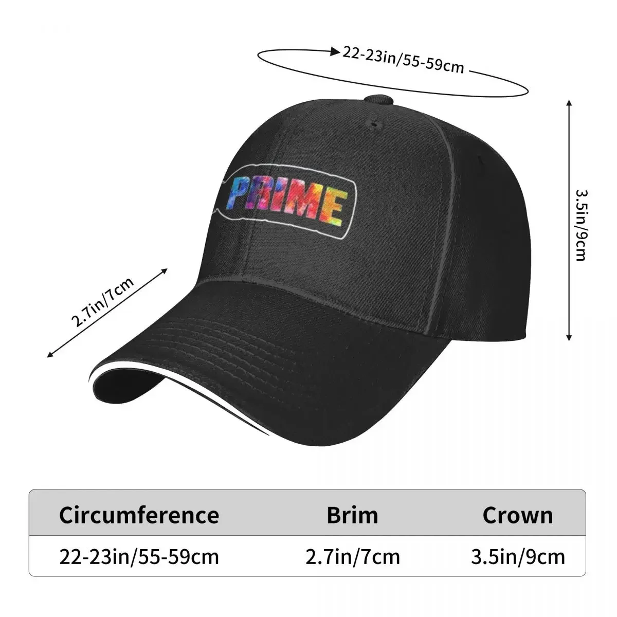 Prime hydration drink Baseball Cap Snap Back Hat Hat Beach Luxury Hat Sun Cap Hats For Women Men's