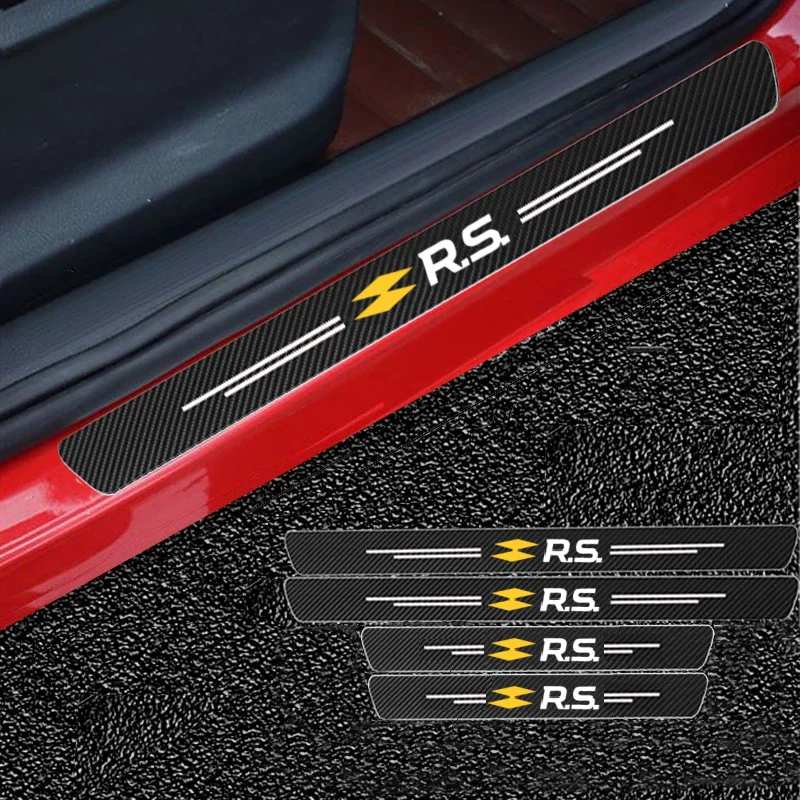 

Carbon Fiber Car Sticker Car Door Trunk Protective Strip Decal For Renault RS Clio Scenic Logan Megane Koleos Sandero Safrane