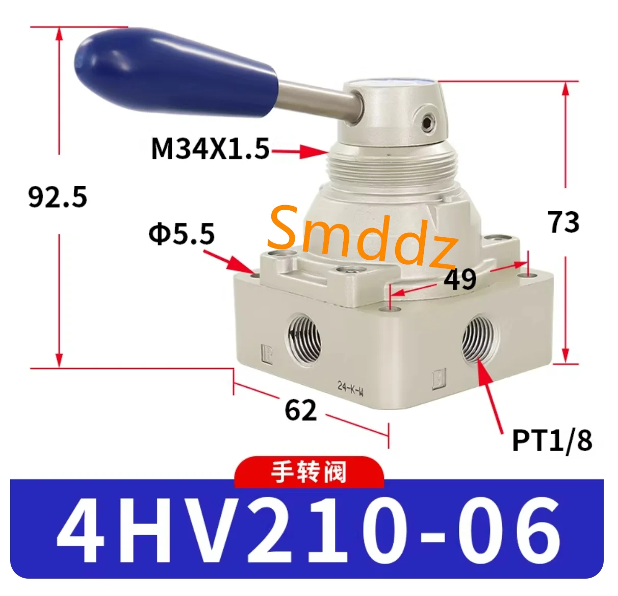 1 piece, hand operated air valve, ( S -L -SL ) ,  4HV210-06   4HV210-08   4HV310-08   4HV310-10   4HV410-15   4HV410-20