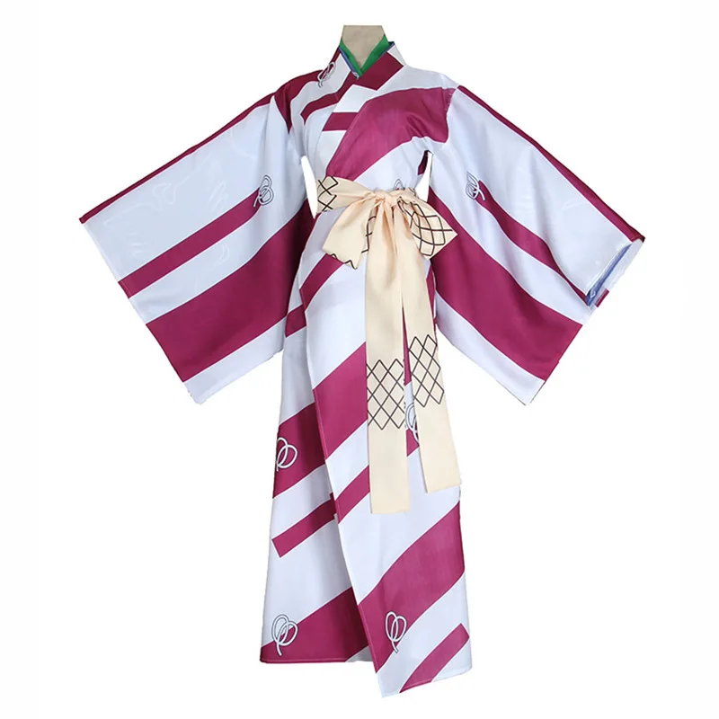 Anime Inuyasha Kagura Print Kimono Cosplay Costume Halloween Carnival Party Suit For Women Role Play Outfits