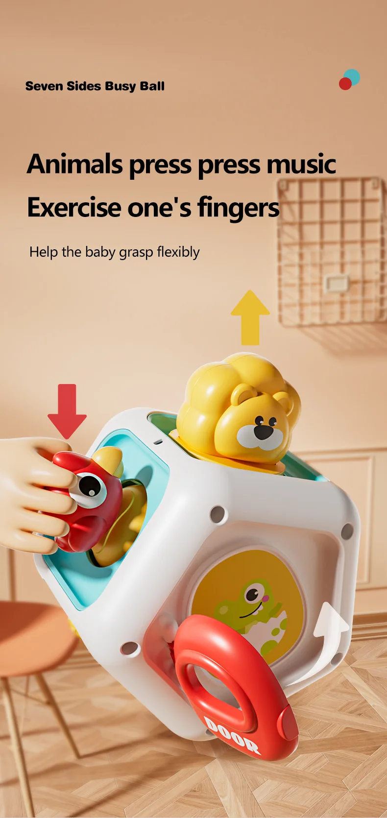 Baby Montessori Beschäftigt Bord Sensorischen Beschäftigt Bord Baby Praxis Fähigkeiten Aktivität Cube Frühe Pädagogische Reise Spielzeug Für Kleinkinder 1-3 – Detail 27