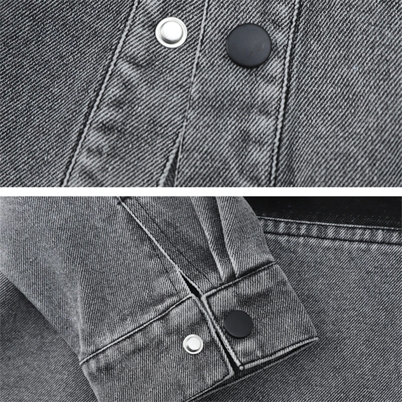 سترة جينز رمادية للأولاد لعام 2025 معطف جينز قطني غير رسمي للأطفال وصل حديثًا سترة فضفاضة للربيع والخريف للأطفال بعمر 5-14 سنة #6