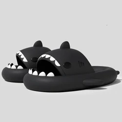 Goosecret Cute Shark Slippers For Women Flat Shark Sandals Couple Fashion Comfort Home Shoes Open Toe Bathroom Female Slides