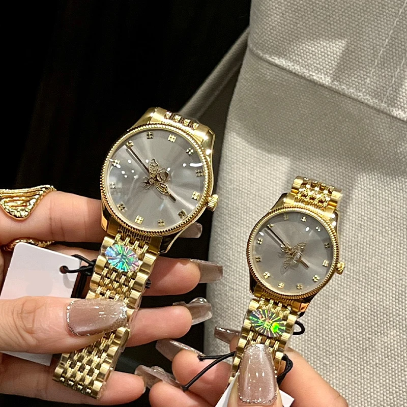 ساعة ماركة عصرية جديدة لعام 2025 للسيدات 29 مللي متر 36 مللي متر قرص الحلوى سوار من الفولاذ المقاوم للصدأ هدية أنيقة مصنوعة من إلهام GC