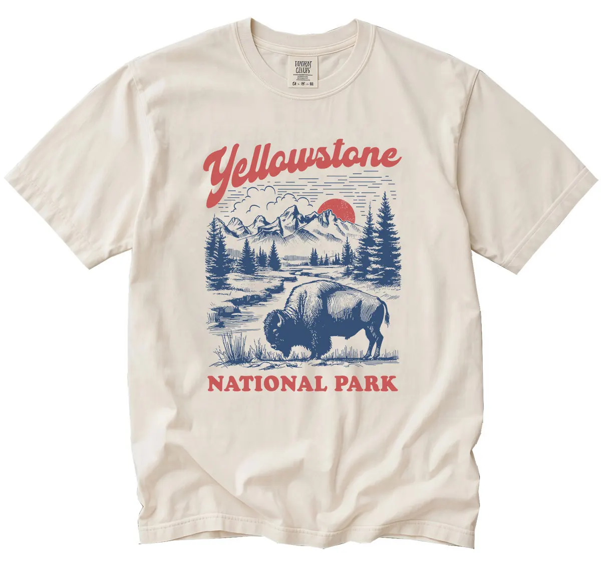 Yellowstone National Park Buffalo Animal Funny Meme T-Shirt für Männer und Frauen, Vintage-Mode, übergroßes, hochwertiges T-Shirt aus 100 % Baumwolle – Detail 2