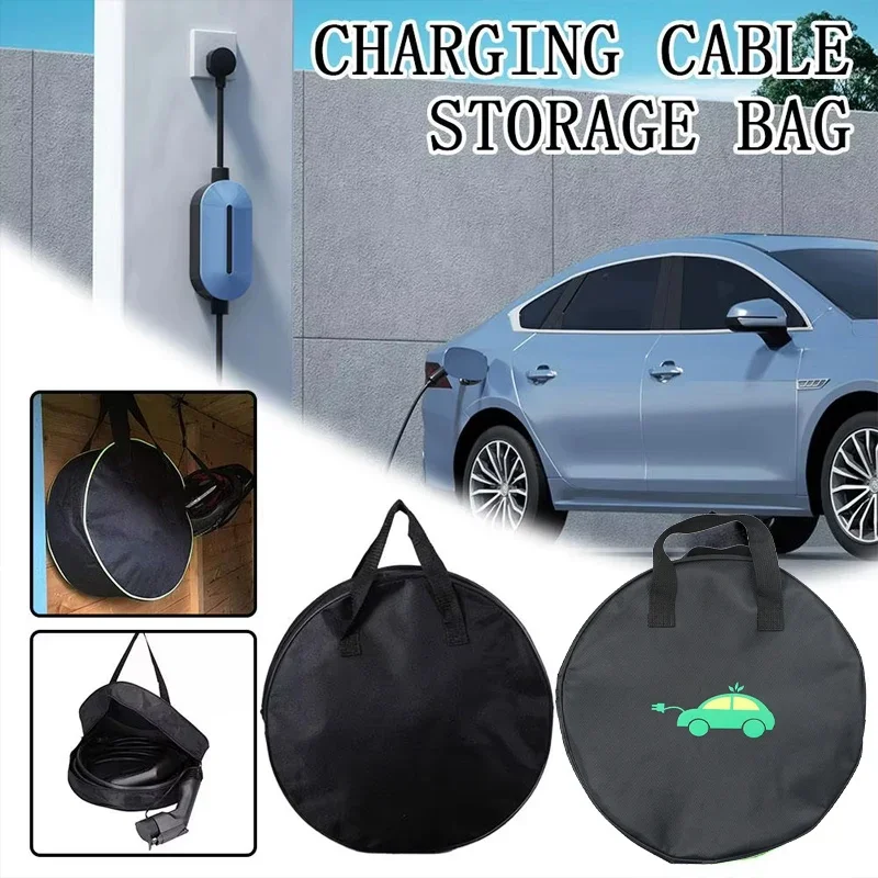 

Jumper Cable Bag Cable Storage Case Electric Car Charger Case EV Car Charging Cable Storage Carry Bag EV Cable Organizer Bag