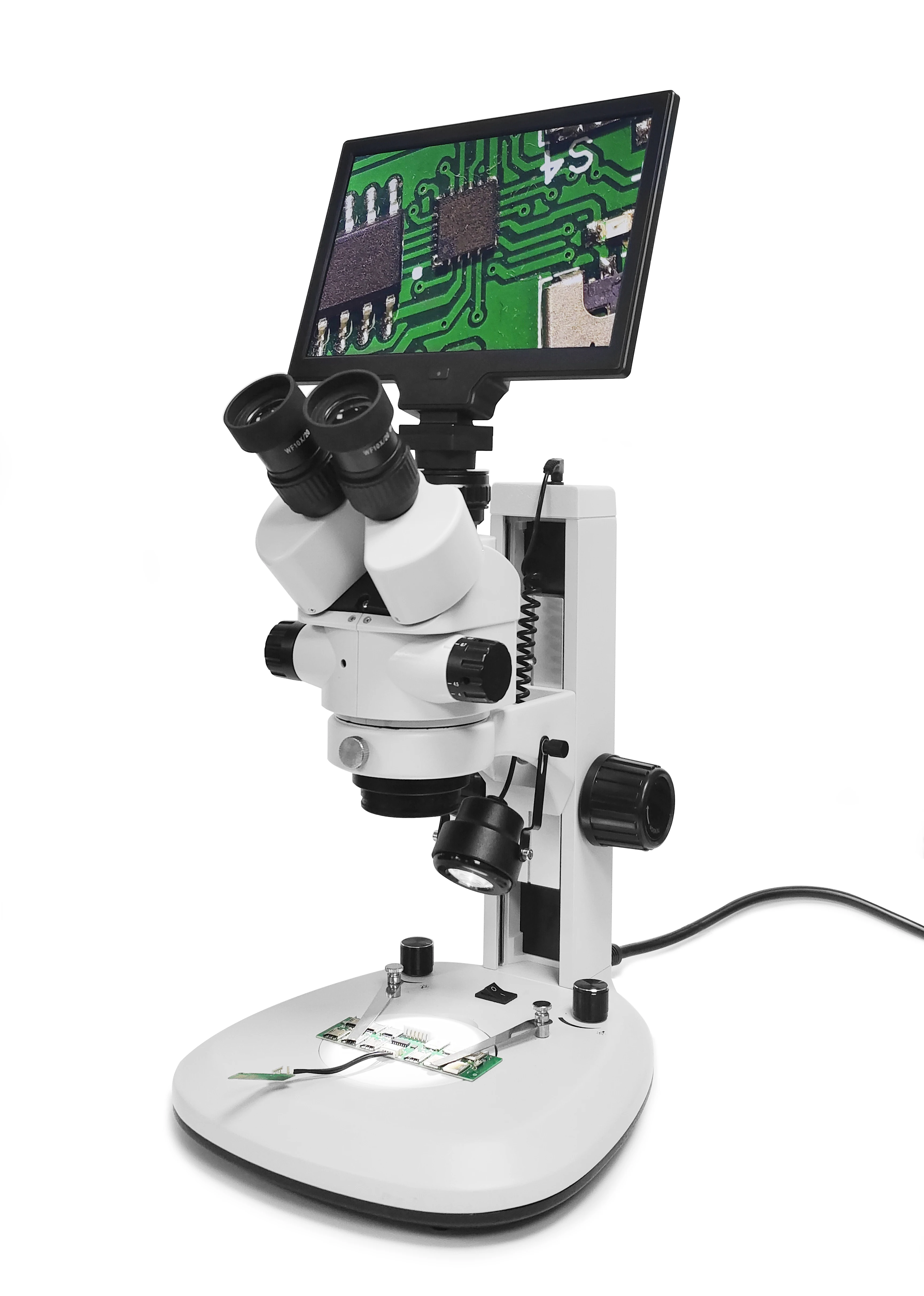 MS04B  Jewelry Engraving Precision Stereoscopic Microscope 7*45X with screen,Binocular Microscope ,Jewelry tools