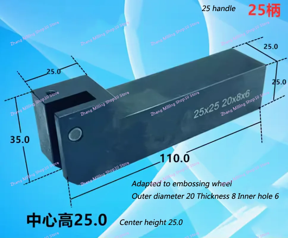 Imagem -03 - Suporte Knurling para Torno Cnc Máquina Punho Única Roda 16 20 25 20*8*6