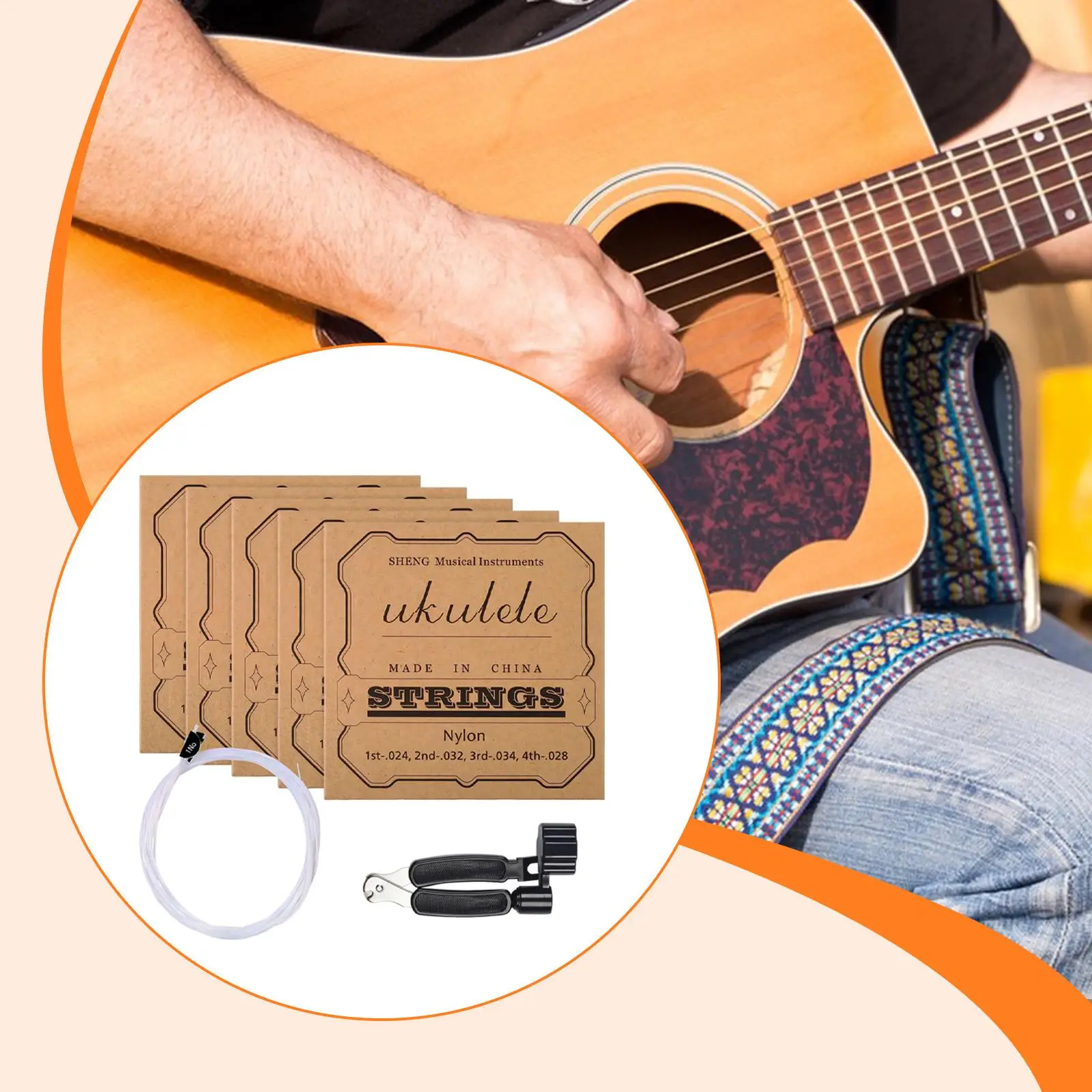 Ukulele Strings Restringing Tool 3 in 1 String Winder Tool Ukulele Accessories for Concert