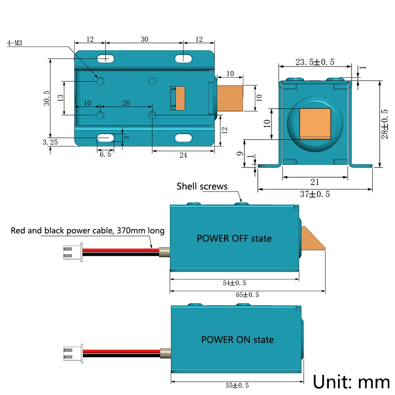 Dc 12V, 24V, Klein 2.2 Elektromagnetisch Slot, Elektrisch Deurslot, Toegangscontrole,