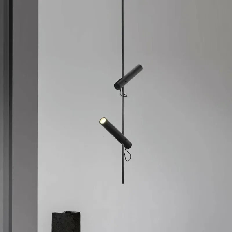 Rotatable LED Nordic Pendant Lights, Interior Pendurado Lâmpada, Black Spotlight, Sala de estar, Quarto, Jantar, Cabeceira Decoração Iluminação