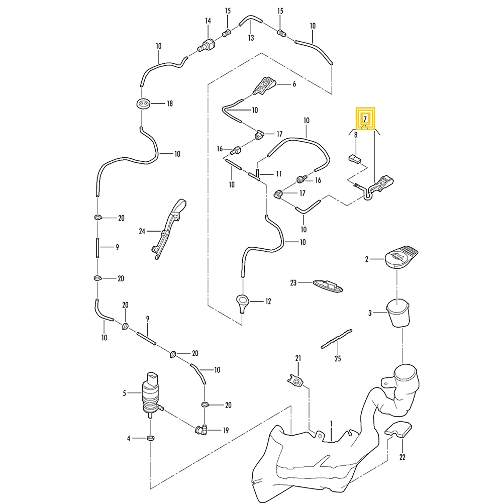 フォルクスワーゲン,ゴルフmk4,パサートB5,ビートル,スキダラピッド,6e0955986b用のフロントガラスウォッシャーノズル