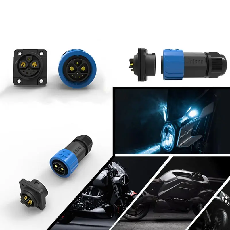2+1+5 E-bike Lithium Battery Plug Socket 8pin Power Signal Combination Connector IP67 Electric Motorcycle Batteries Connectors