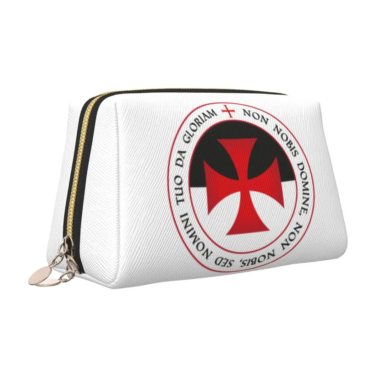 The Knights Templar Cross Christian Crusader Seal Toiletry Bag Cosmetic Makeup Organizer Women Beauty Storage Dopp Kit Case