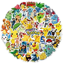 50/100pcs Anime Pokemon Stickers Pikachu Eevee Cartoon Decals Decoration DIY Laptop Car Skateboard Cool Kids Sticker Toys