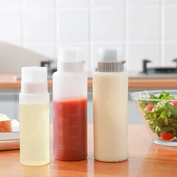 Five Hole Plastic Ketchup Bottle Kitchen Condiment Olive Oil Bottles Condiment Sauce Squeeze Bottle Dispenser Container