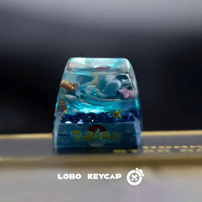 سلسلة PokéMon Bulbasaur Squirtle لوحة المفاتيح الميكانيكية شخصية نقل الضوء Keycap Esc بالتنقيط الغراء الحرفية الطرفية هدية #6