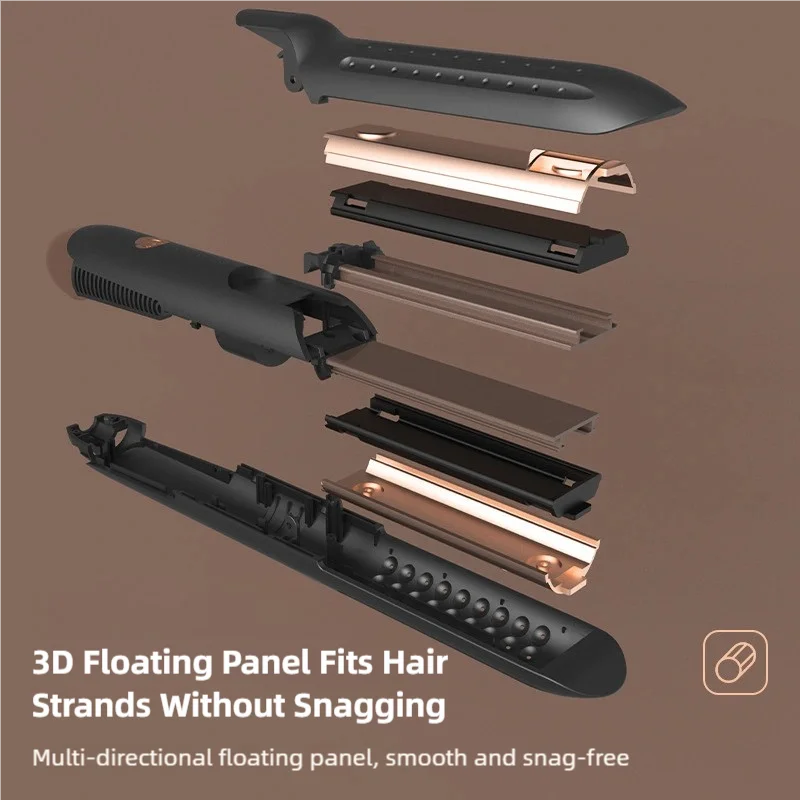 المهنية 2 في 1 فرد بكرة الشعر ثلاثية الأبعاد لوحة عائمة الهواء البارد عقد سريع استقامة الشعر أداة تصفيف الشعر