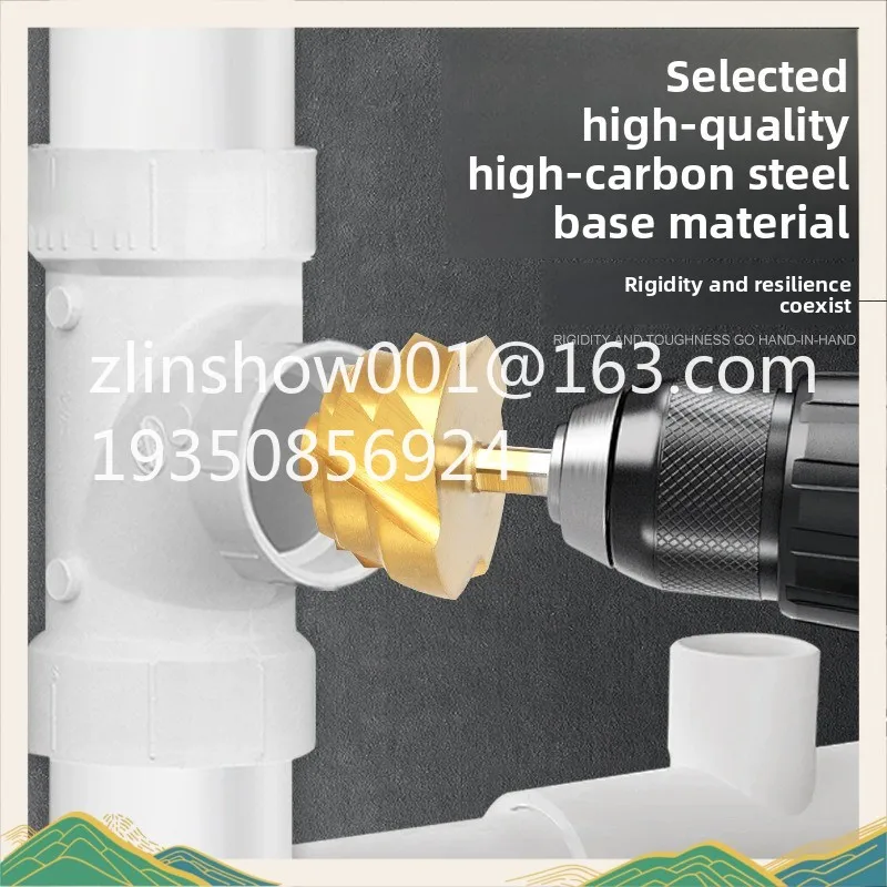 6PCS Cross-border new model, three-edge lift drill PPR water pipe repair drill reaming four quarters and six inches 32/40/50/63