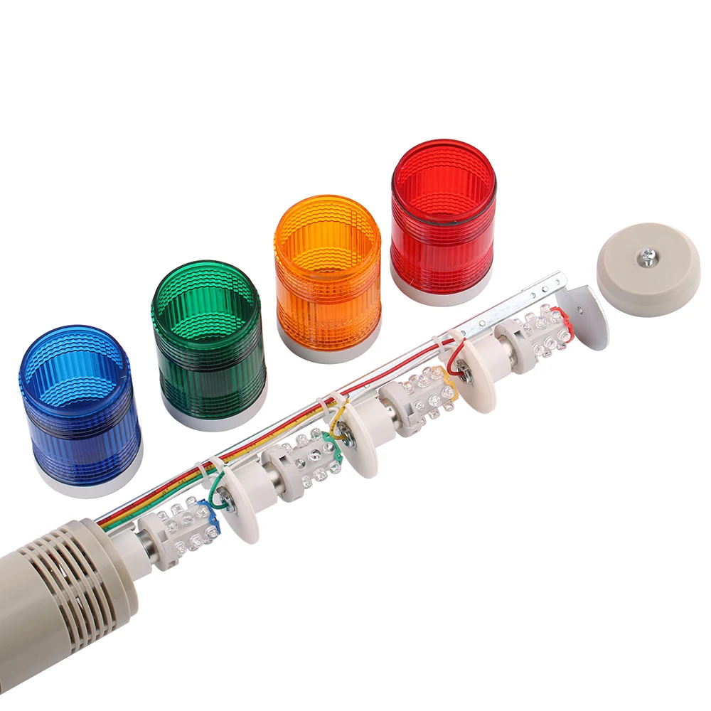 DC 12V/24V AC 110V 220V lampada di segnalazione industriale Flash Warning Stack Light LED modello normale rosso verde con cicalino