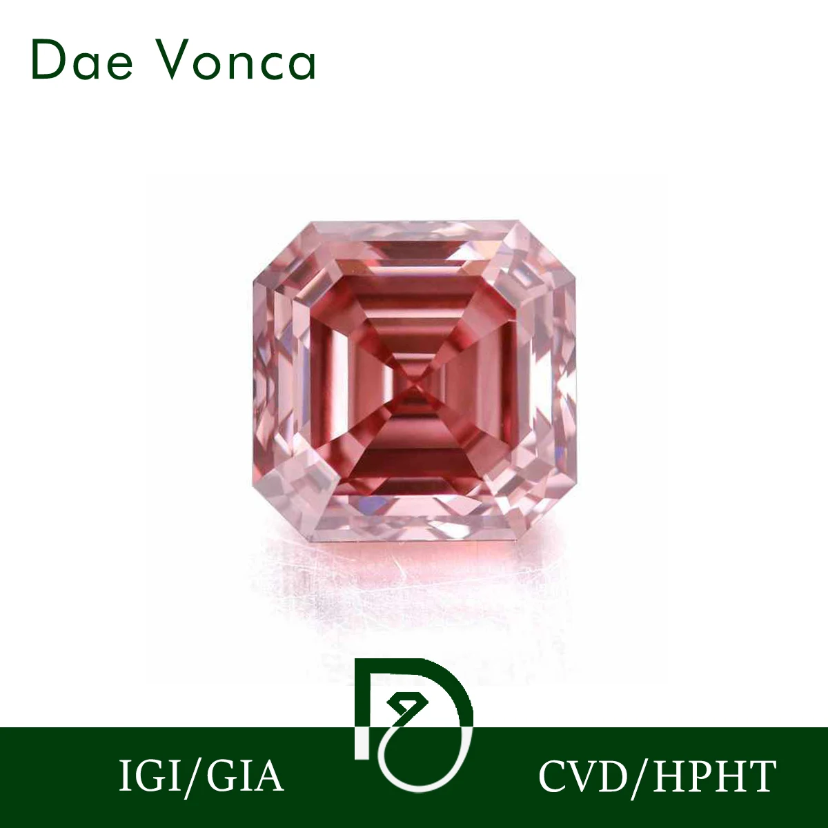 Pink Color Asscher Cut Lab Grown Diamonds CVD Fancy Intense VS1/VS2 Loose Diamonds For Making Jewelry