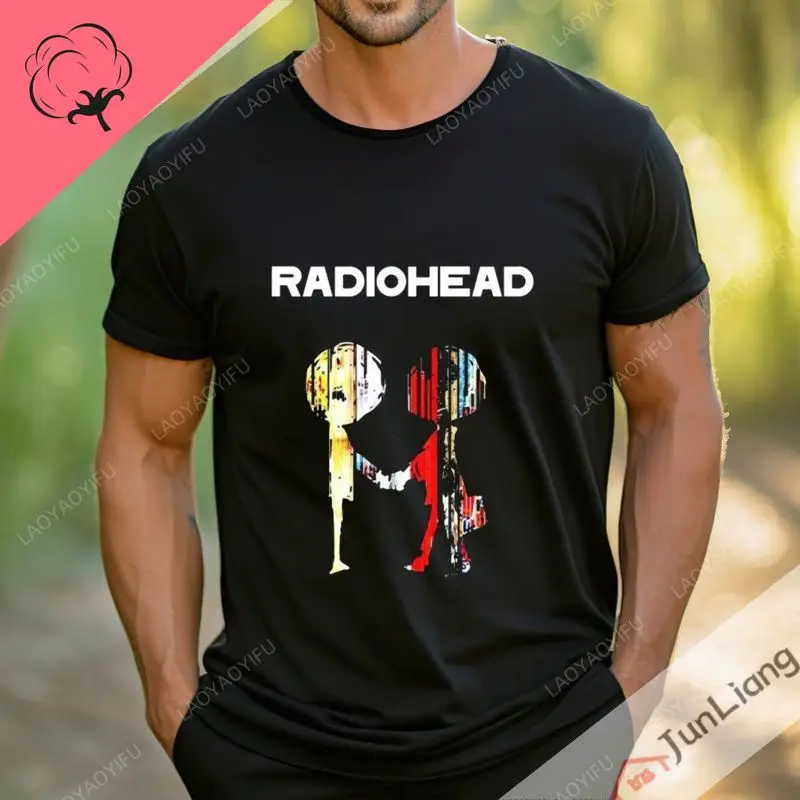 Radiohead Printed 100% CottonT-shirts Men's and Women's Retro Gothic Oversized T-shirts Men's and Women's Harajuku Clothing