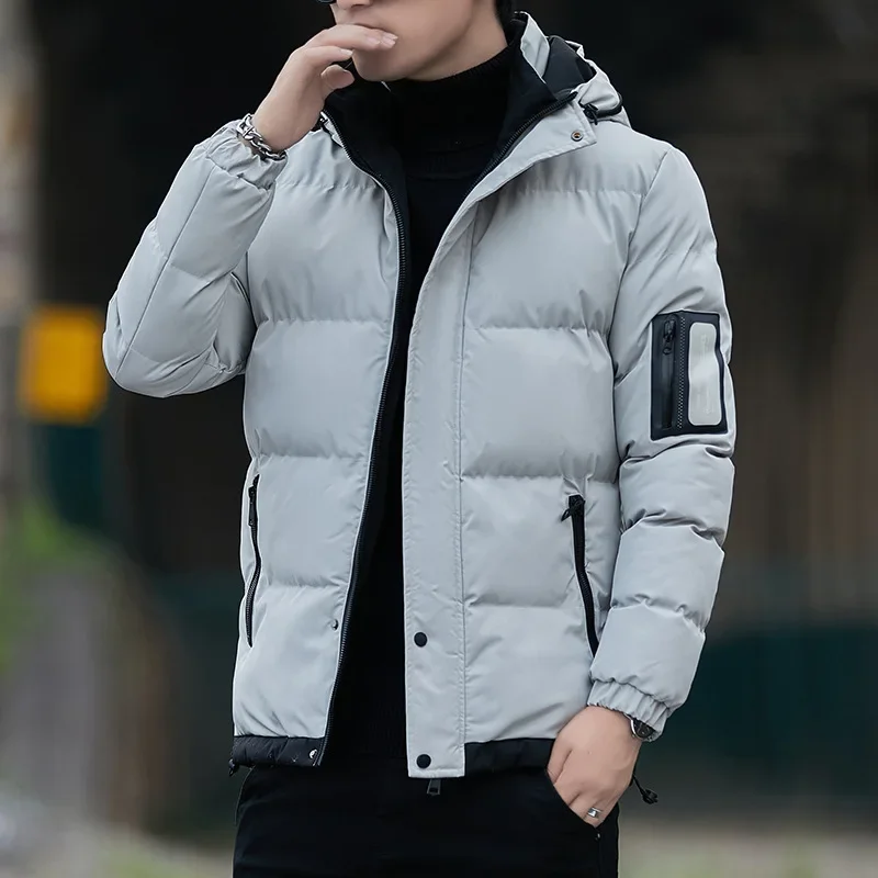 Puffer Jack Heren Dikke Warme Winterjassen Jas Met Capuchon Heren Katoenen Gewatteerde Jas 5xl Mode Casual Kleding 2024 Streetwear