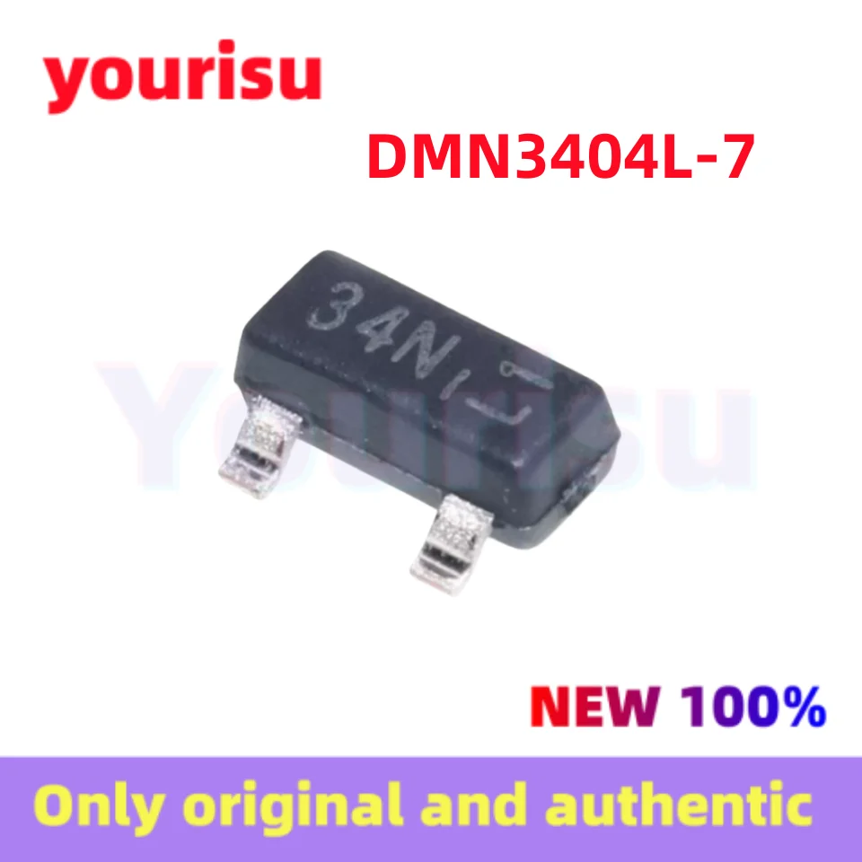 10-50Pcs/Lot Original DMN3404L-7 DMN3404 SOT-23 Package Mark 34N-Channel MOS Field Effect Transistor