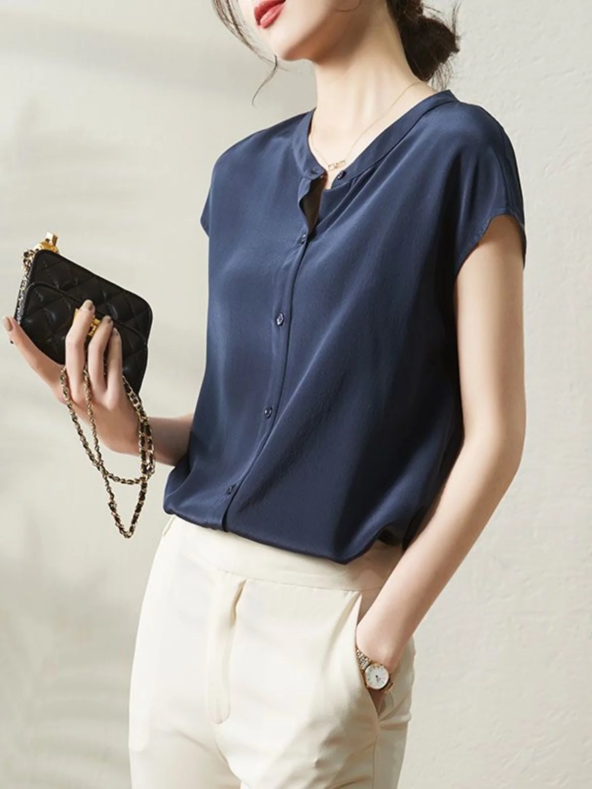 女性の夏の新しい大きいサイズのシフォン-irt-スヴェル-ルーズ-スリミング-トップス-ケット-スクエア-シンプル-デザイン-カジュアル-ウェア