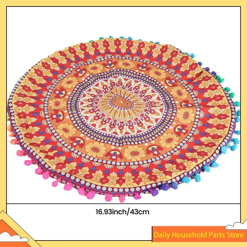 6X Indian Mandala Floor Pillows Round Bohemian Cushion Cushions Pillows Cover Case 13 HOT!