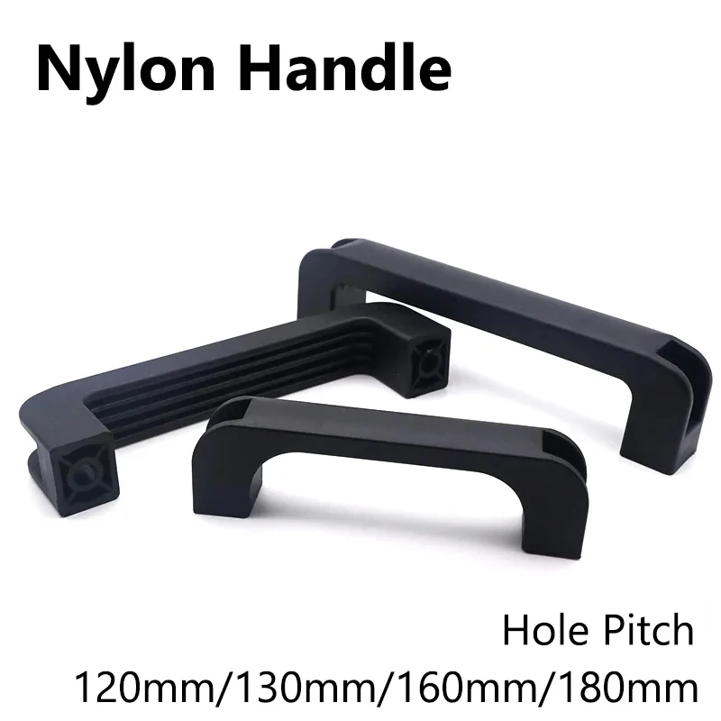 

Black Nylon Cabinet Handles Kitchen Cupboard Pulls Drawer Knobs Furniture Handle Toolbox Machine Tool Plastic Handle