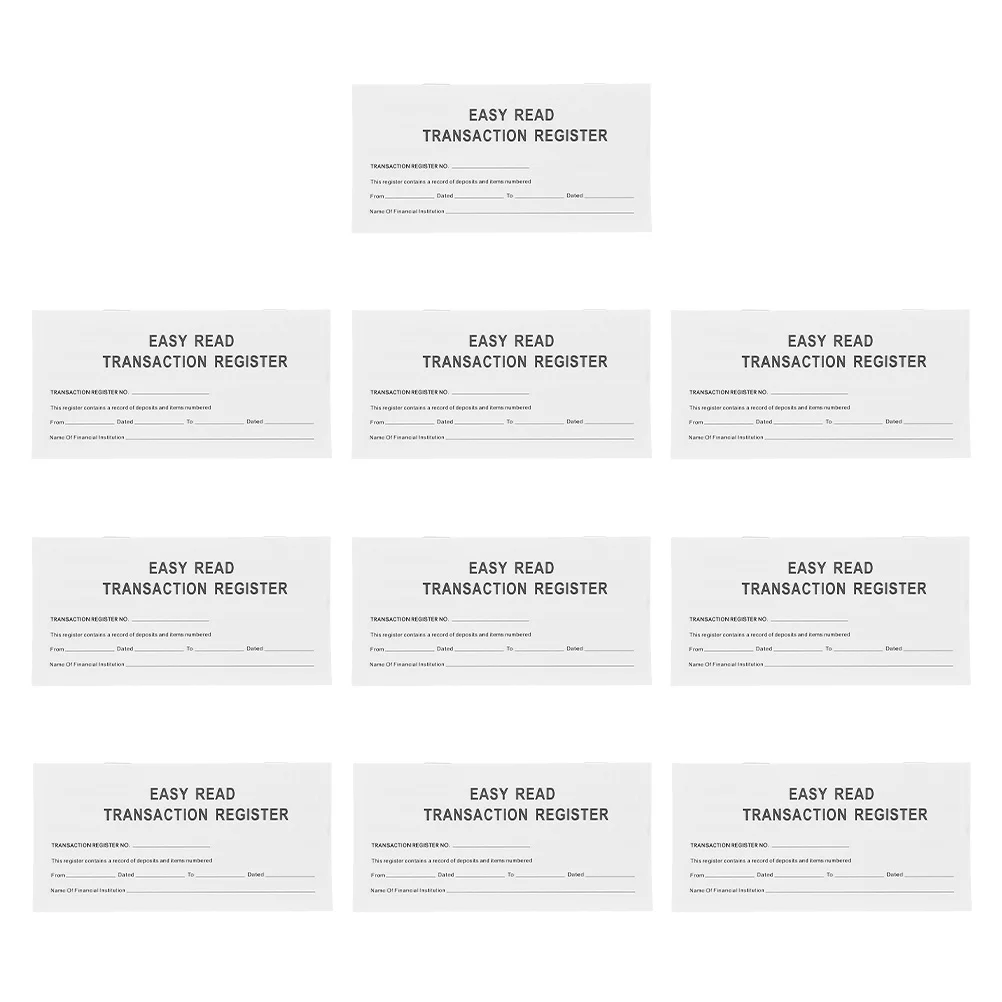 10 pz Checkbook Register Blank Notebook finanziario Libro contabile portatile per il monitoraggio delle transazioni con calendario 2024-2026