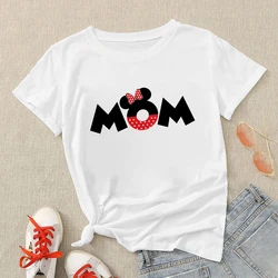 Disney Cartoon Men Tops Family Mickey Mouse Women T Shirt Dad Mom Son Daughter Clothing Fashion Bro Sis Summer Family T-shirts