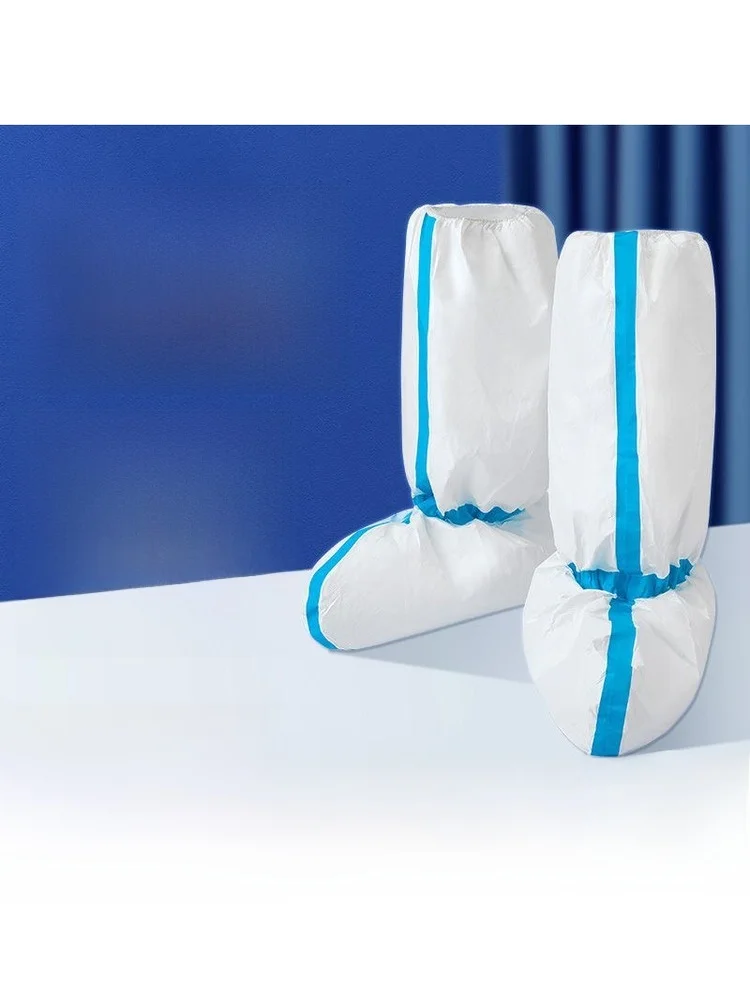 outdoor-protective-boot-covers-long-tube-thickened-waterproof-oil-resistant-dust-proof-disposable-high-tube-shoe-covers