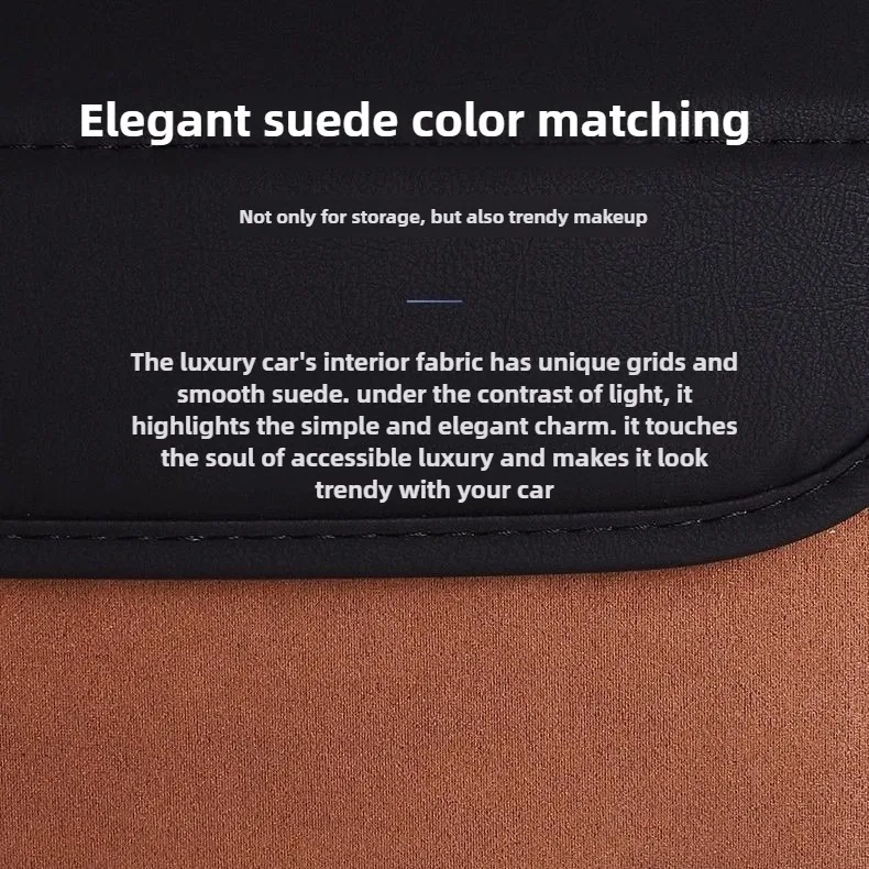 Light Luxury Suede Car Trunk Storage Box Large Capacity Foldable Car Trunk Organizer Trunk Accessories Car Storage Organizer Box 5