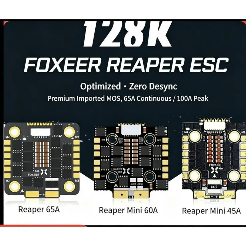 Foxeer Reaper F4 45a 60a 65a Esc 128k Upgrade Model Continuous Peak Current 100a 10v - 35v