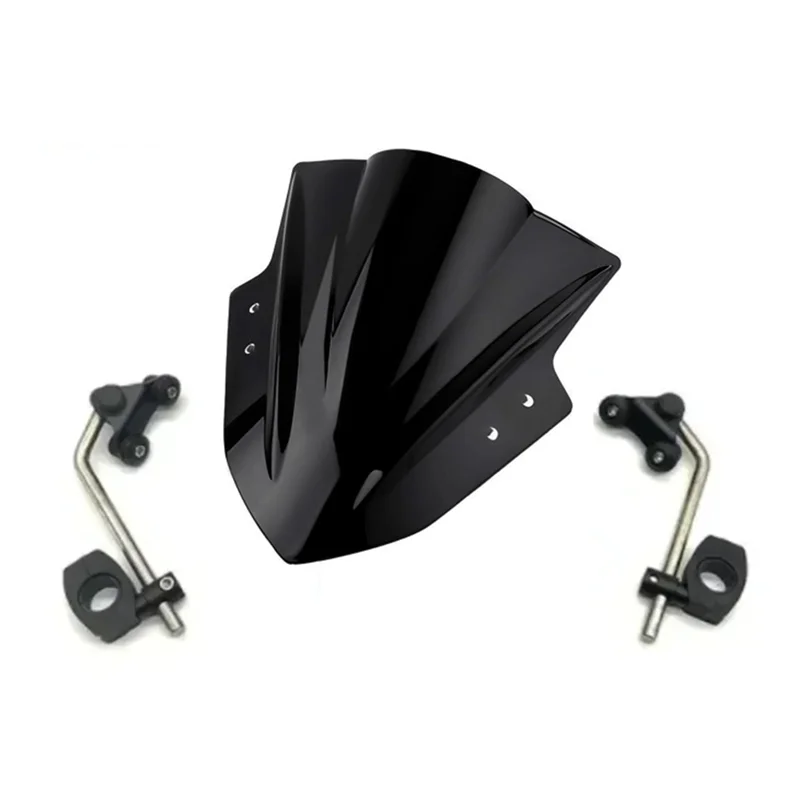 AB61-Motorcycle Windshield Windscreen With Adjustable Bracket Wind Screen For Cfmoto 300NK 300 NK