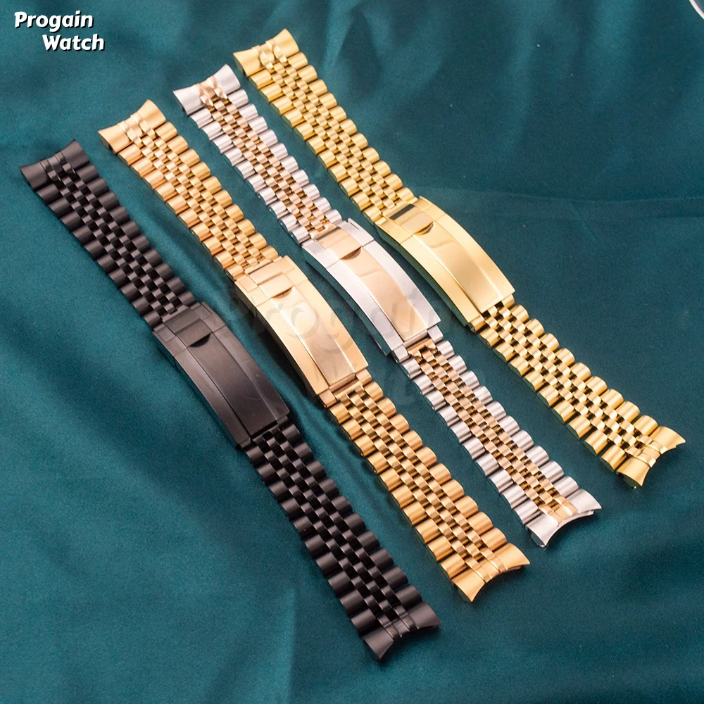 

20mm 316L Watchbands For SUB GMT DAYT NH35 NH36 Men Glide Lock Clasp Watch Strap Solid Stainless Steel Watch Bracelet