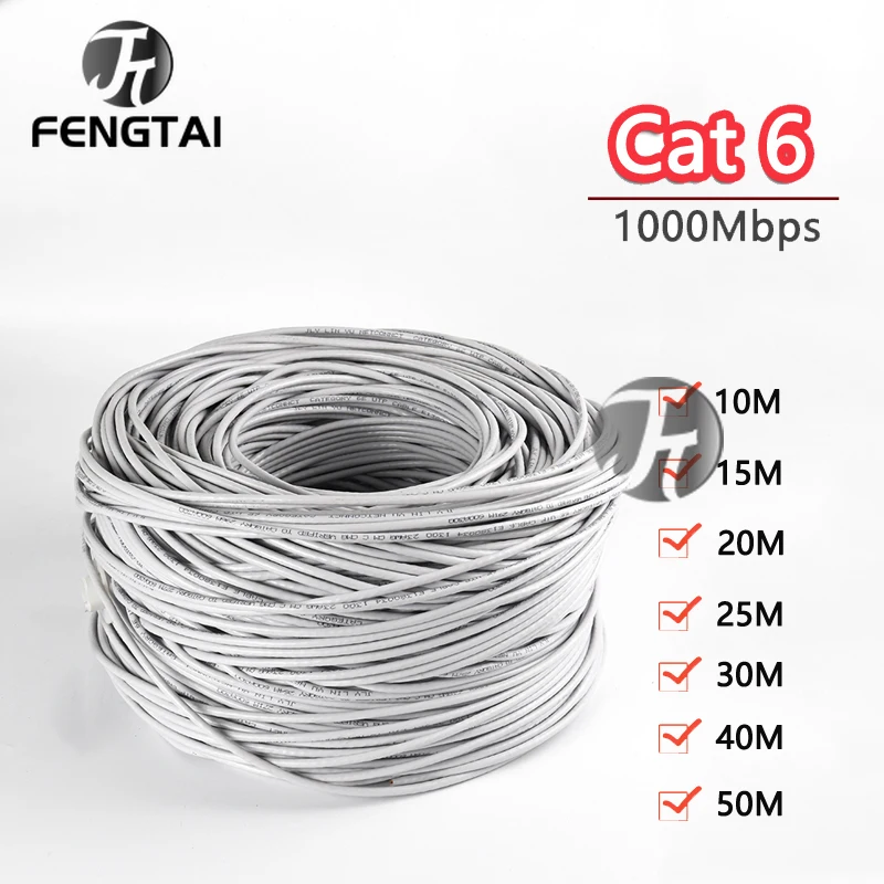 CAT6 Ethernet Cable LAN Cable Network Cable UTP Cat 6 RJ 456 Distribution Cable Laptop Router Jumper RJ45 CAT6 Cable 100m