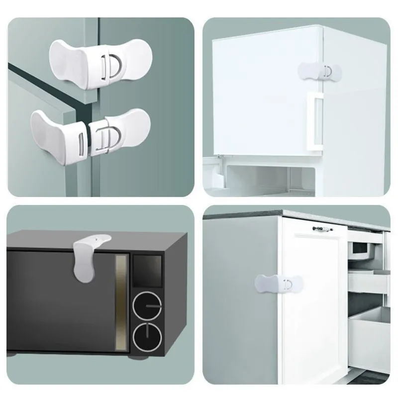 3 /5 PCS Set Baby Safety Drawer Lock Baby Hand Clip Resistant Cabinet Lock Child Protection L