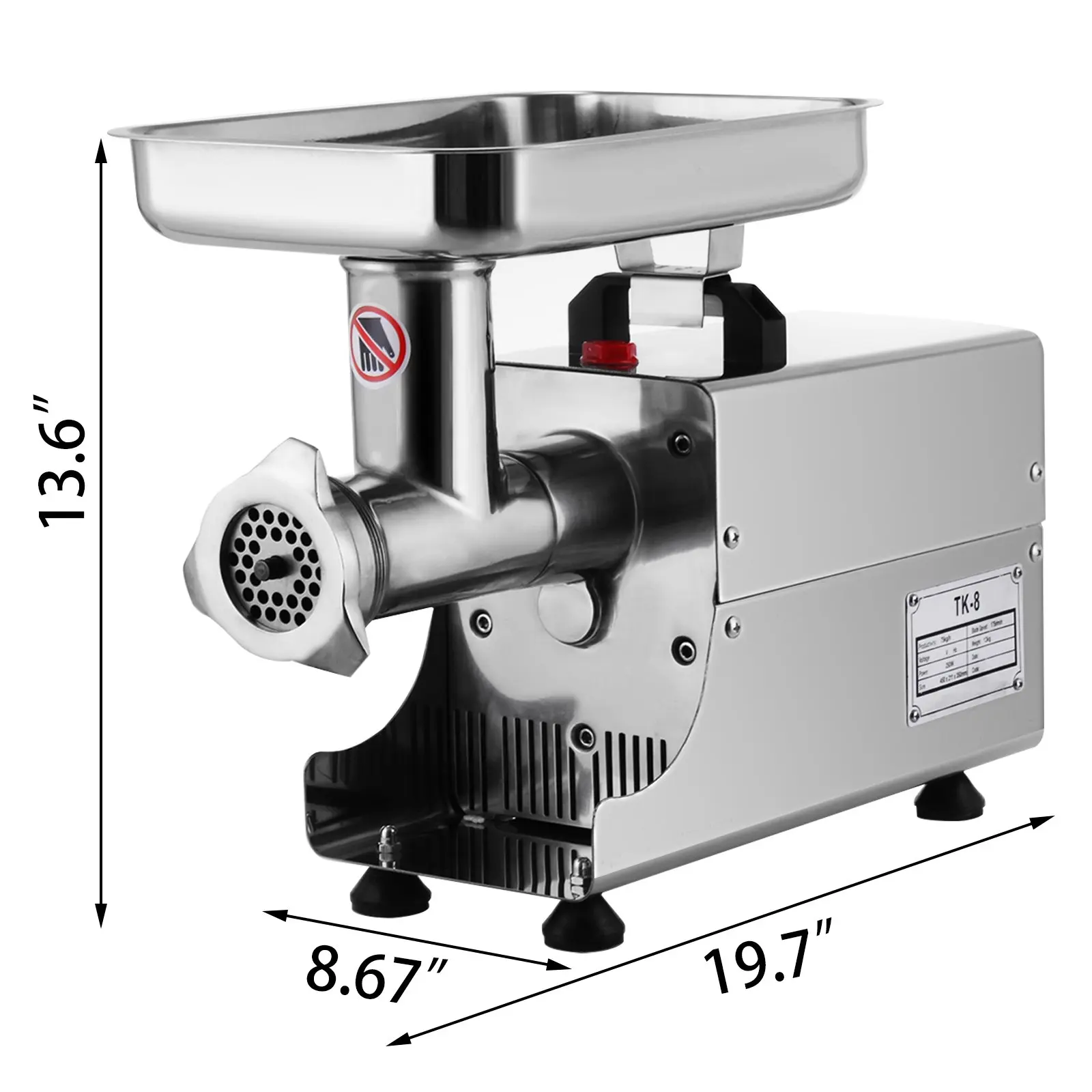 Cozinha Heavy Duty aço inoxidável elétrico carne moedor 75 kg/h