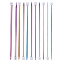 11PCS/Set 2-8mmTunisian Afghan Crochet Hooks Multicolor Aluminum Knitting Needles Hook Multicolour Crochet Hook 11 Size