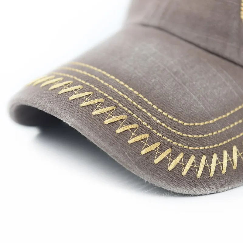 Korean Version Trendy New Spring Men'S Baseball Cap Washed Old Hat Vintage Letter Three-Dimensional Embroidered Visor Hat image 3