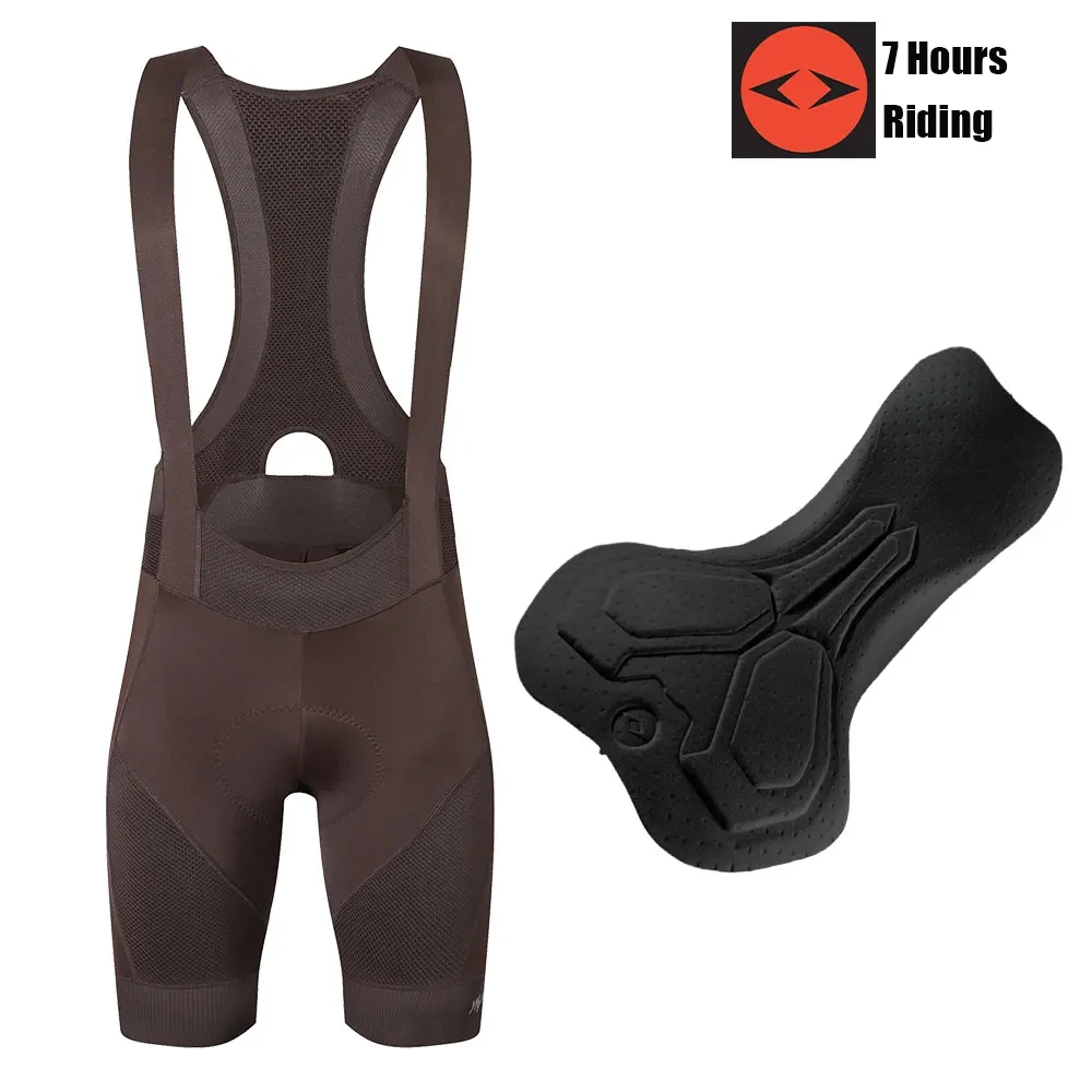 YKYW Herren Blaue Radhose mit Trägern, Italy Elastic Interface gepolstert, Sommer Outdoor Fahrrad-Trägerhose für 7 Stunden Fahrkomfort