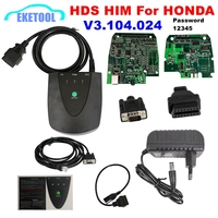 For Honda HDS HIM Diagnostic System Tool For HONDA Interface Module Green Double PCB With RS232 Stable Quality New V3.104.24
