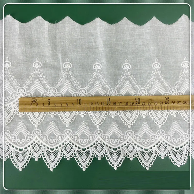 1 Meter Lace Trim 25cm Cotton Double-layer Milk Silk Thread Computer DIY Accessories Lolita Dress Embroidery Decorative